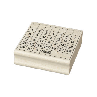 Perpetual Monthly Calendar for Bujo Wood Art Stamp
