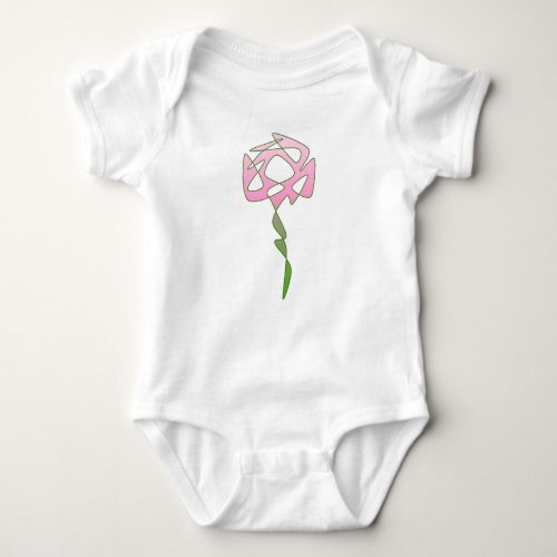 Perpetual Pink Flower Art Baby Bodysuit