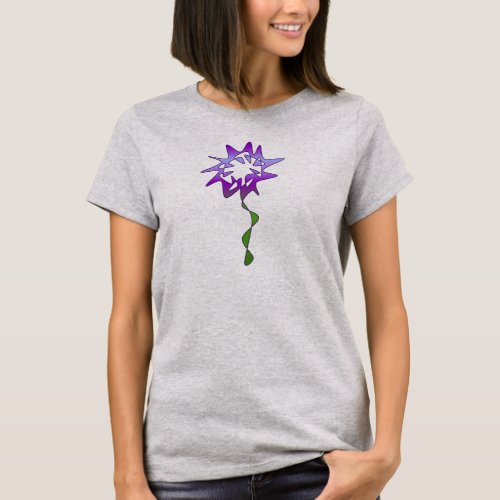 Perpetual Purple Flower Art T_Shirt