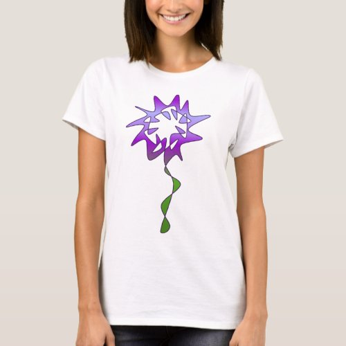 Perpetual Purple Flower Art T_Shirt