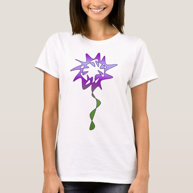Perpetual Purple Flower Art T-Shirt (Front)