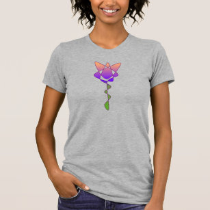 Perpetual Tulip Flower Art Purple Orange T-Shirt