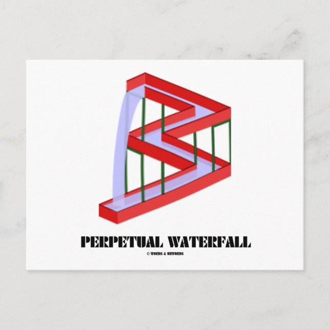 Perpetual Waterfall (Optical Illusion) Postcard (Front)