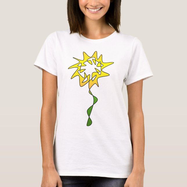 Perpetual Yellow Flower Art  T-Shirt (Front)