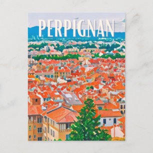 Perpignan Photo Vintage Postcard
