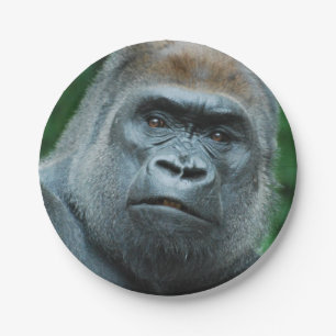 Perplexed Gorilla Paper Plates