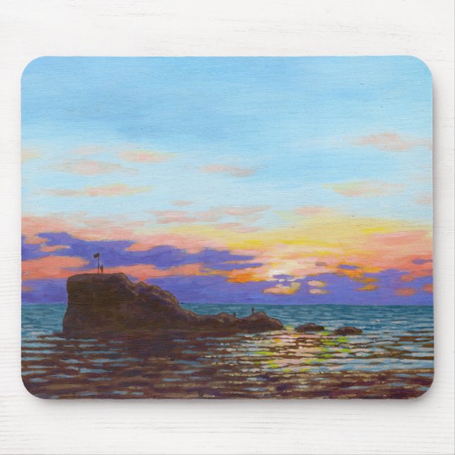 Perranporth beach sunset mouse pad (Front)