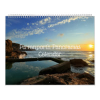 Perranporth Panoramic photos 18 month Calendar