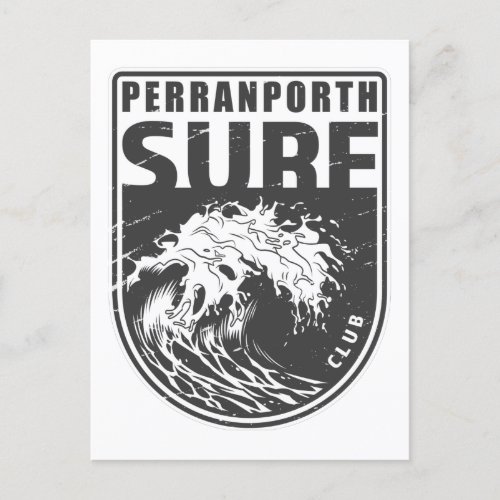 Perranporth Surf Club England Emblem Postcard