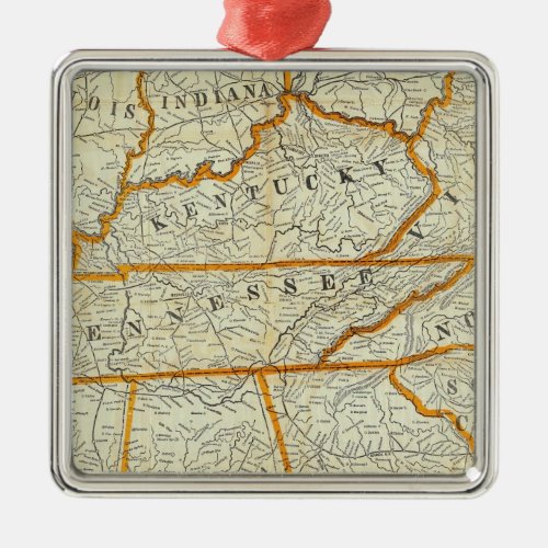 Perrines New Topographical War Map Metal Ornament