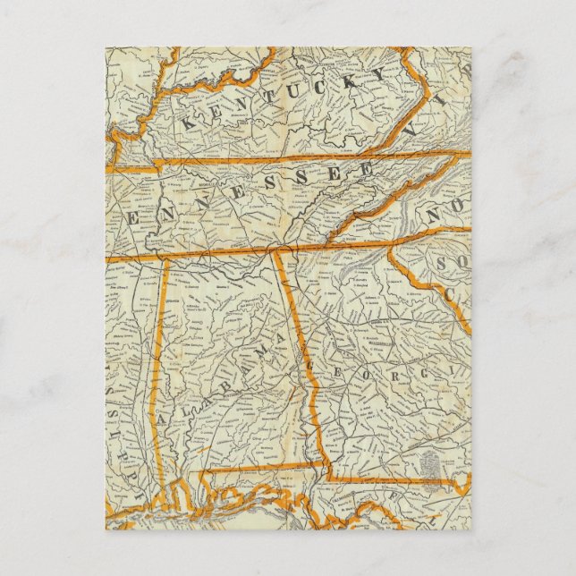Perrine's New Topographical War Map Postcard (Front)