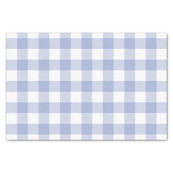 Perriwinkle Blue Buffalo Check Pattern Tissue Paper by ilovedigis at Zazzle