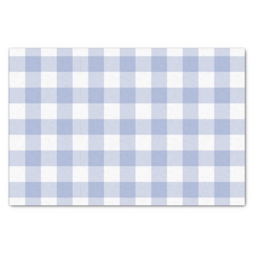 Perriwinkle Blue Buffalo Check Pattern Tissue Paper