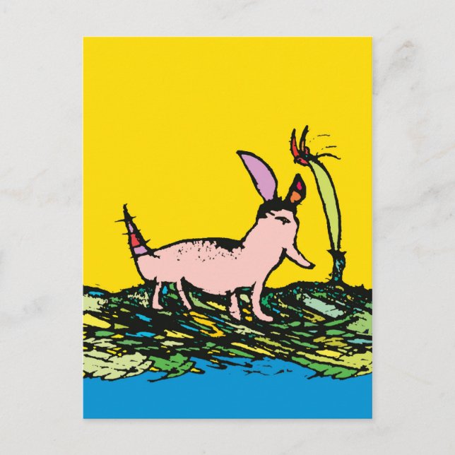 perro pollo postcard (Front)