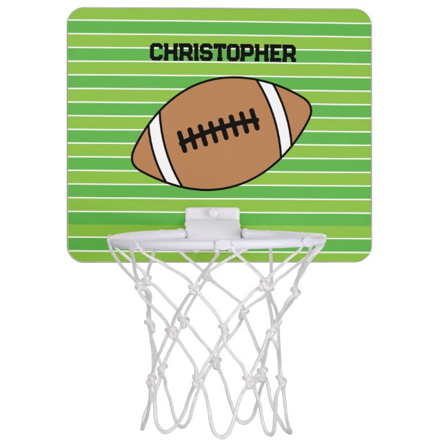 Perrsonalized Football Mini Basketball Hoop (Front)