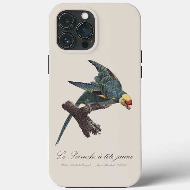 Perruche a Tete Jaune / Carolina parakeet Case-Mate iPhone Case (Back)