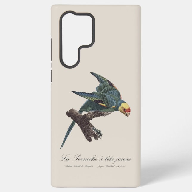 Perruche a Tete Jaune / Carolina parakeet Samsung Galaxy Case (Back)