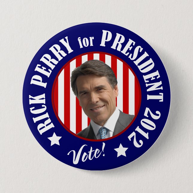 Perry for President 2012 Button (Front)