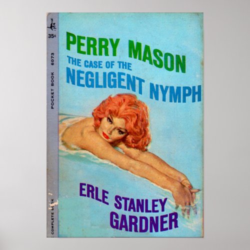 Perry Mason Case of the Negligent Nymph book cover Poster