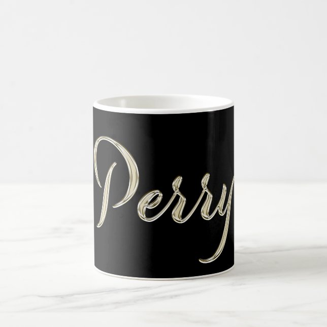 Perry Name whitegold Tasse Teetasse Coffee Mug (Center)