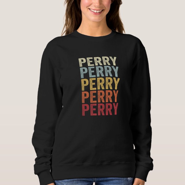Perry Pennsylvania Perry PA Retro Vintage Text Sweatshirt (Front)