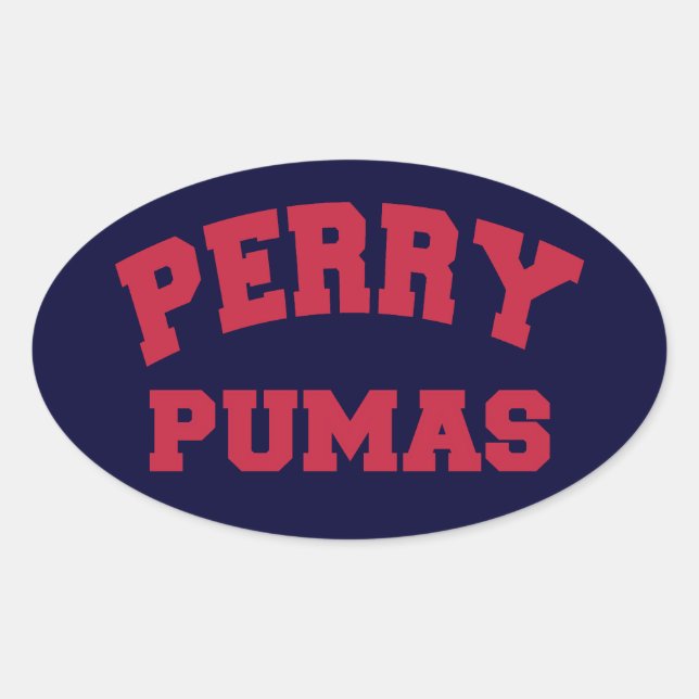 Perry Pumas Oval Sticker (Front)
