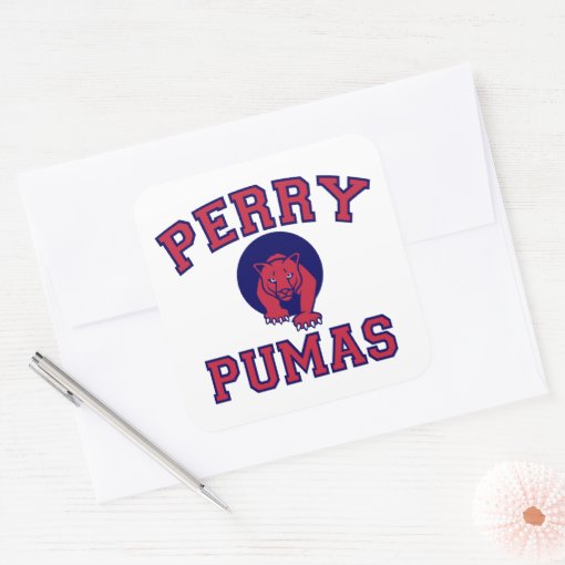 Perry Pumas Square Sticker Zazzle