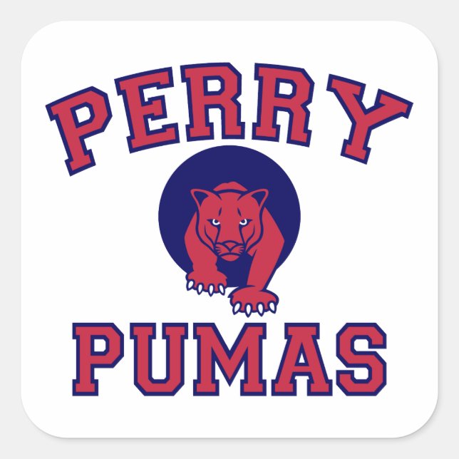 Perry Pumas Square Sticker (Front)