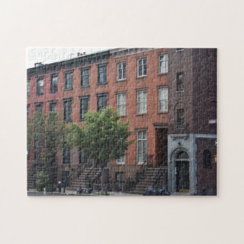Perry Street Brownstones West Village Manhattan NY Jigsaw Puzzle
