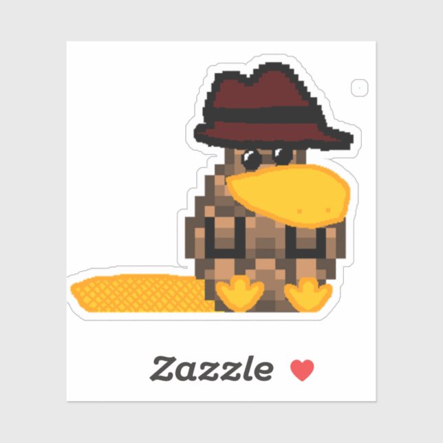 Perry the PineconePlatypus CustomCut Vinyl Sticker (Sheet)