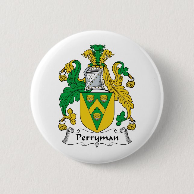 Perryman Family Crest Pinback Button (Front)