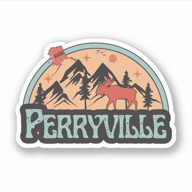 Perryville, Alaska Sticker (Front)