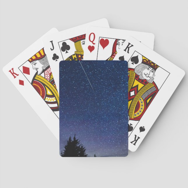 Perseid Meteor Shower Poker Cards (Back)