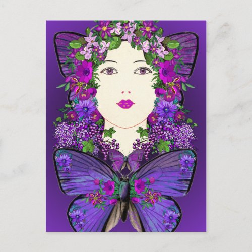Persephone and Butterfly Postcard