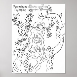 Persephone Coloring Page Print