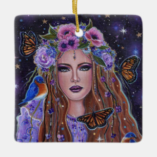 Persephone goddess by Renee L Lavoie Ceramic Ornament