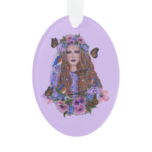 Persephone goddess spring butterflies by Renee L Ornament