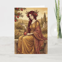 Persephone Greek Mythology Art Greeting Card