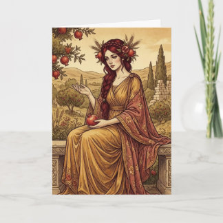 Persephone Greek Mythology Art Greeting Card