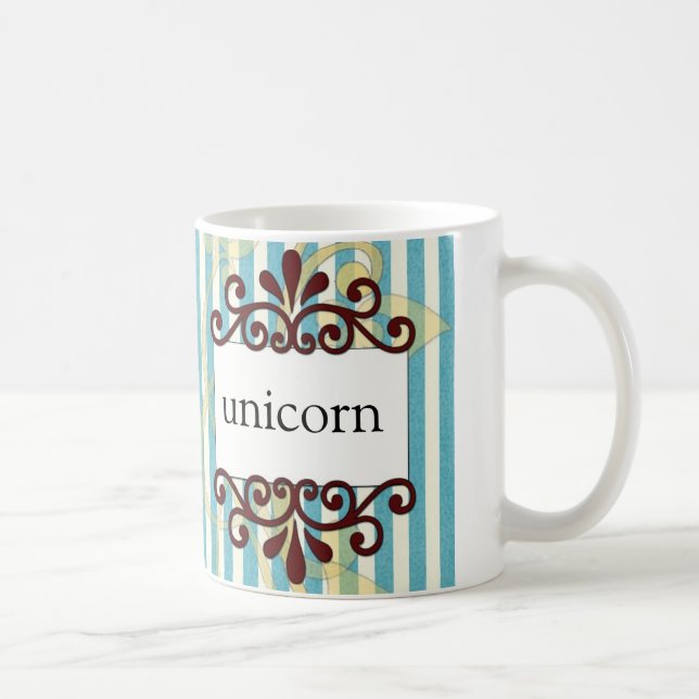 Persephone Magazine Unicorn coffee mug (Right)