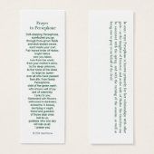 Persephone Prayer Card (Front & Back)