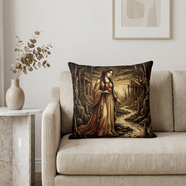 Persephone Queen of the Underworld Throw Pillow (Creator Uploaded)