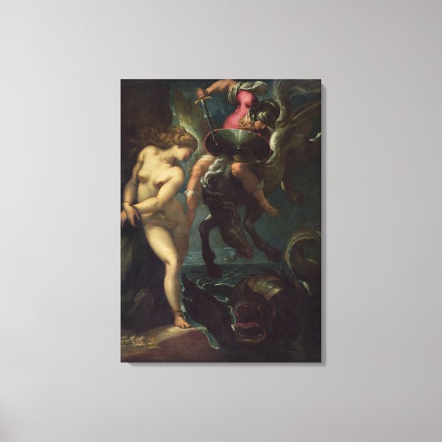 Perseus and Andromeda, c.1610 (oil on canvas) Canvas Print (Front)
