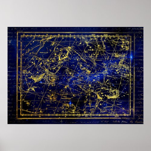 perseus and andromeda constellation poster