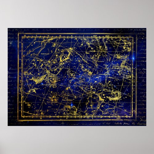 perseus and andromeda constellation poster