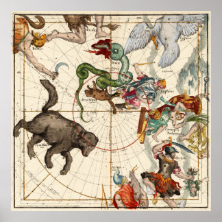 Perseus, Hercules, Cassiopea and Andromeda Poster