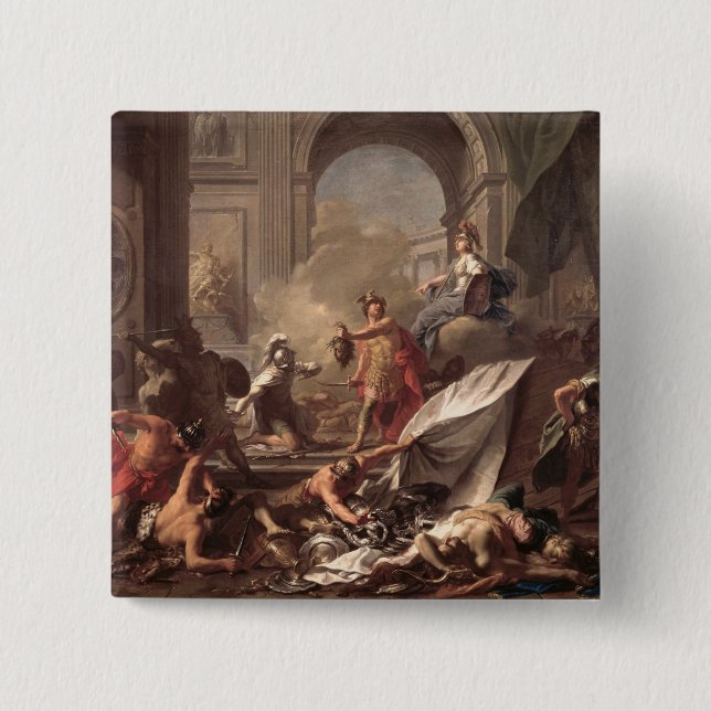 Perseus, under the protection of Minerva Pinback Button (Front)