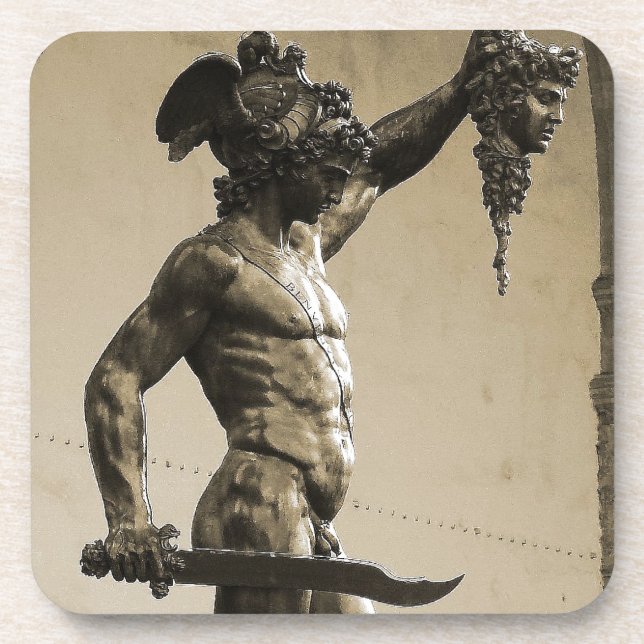 Perseus with the head of Medusa Beverage Coaster (Front)