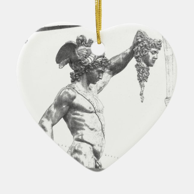 Perseus with the Head of Medusa Ceramic Ornament (Front)