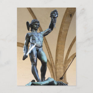 perseus with the head of medusa postcard